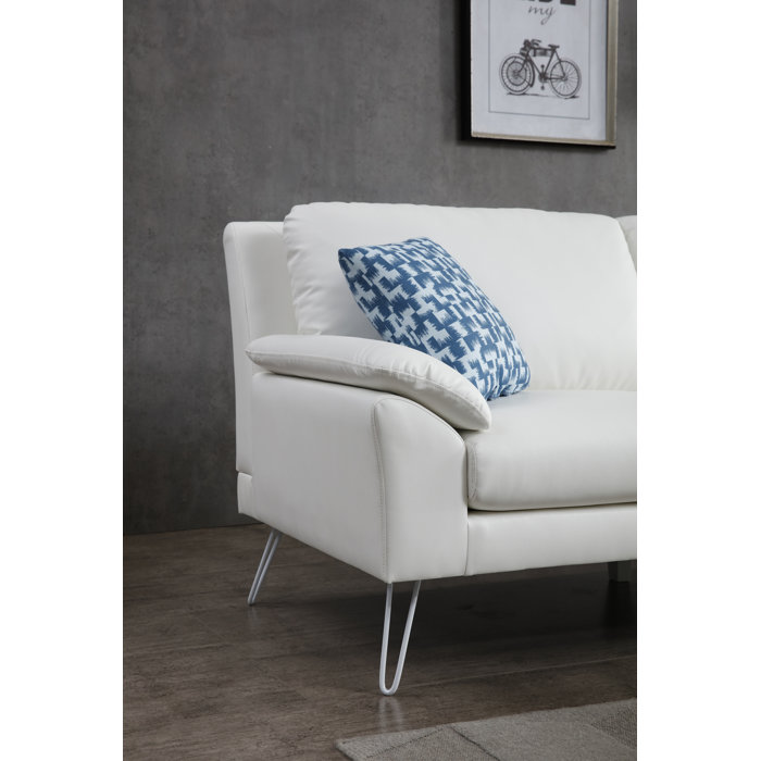 Wrought Studio Luzia 75" Faux Leather Pillow Top Arm Sofa & Reviews